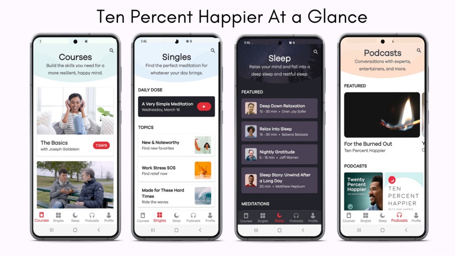 اپلیکیشن مدیتیشن ten percent happier